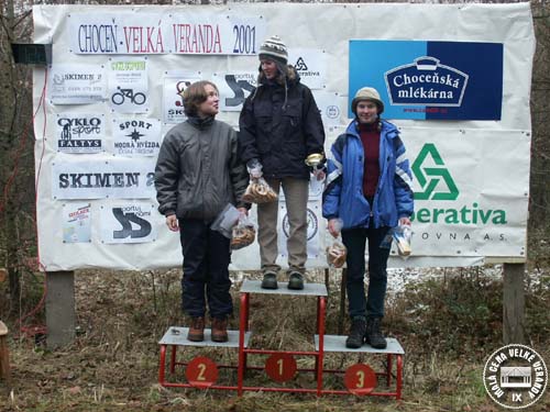 2001 — na stupních vítězů — Škodová Petra, Udržalová Pavla, Juračková Jana