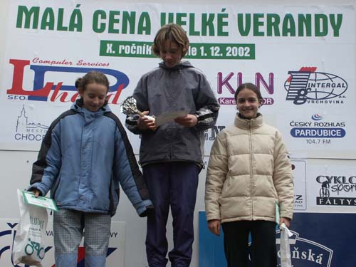 2002 — na stupních vítězů — Procházková Michaela, Marešová Michaela, Machútová Lucie