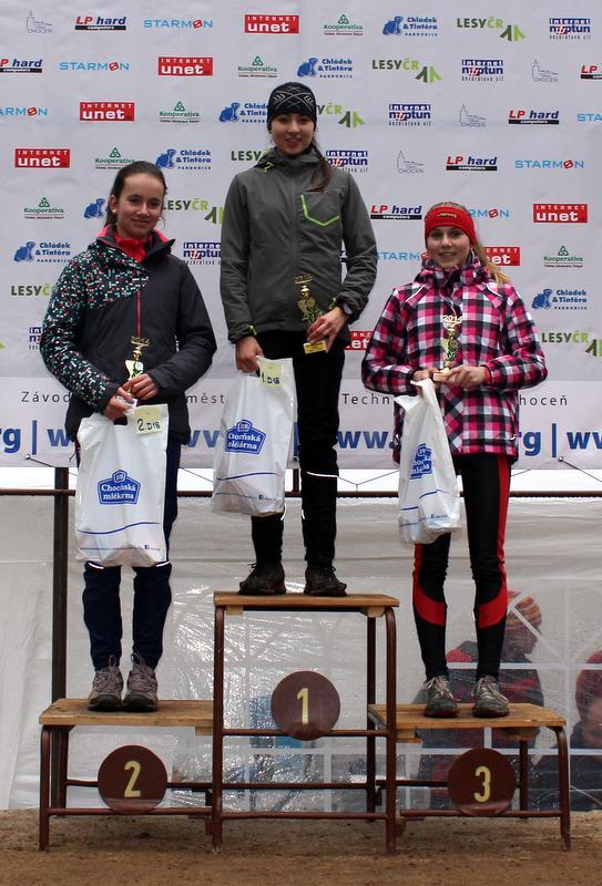 2014 — na stupních vítězů — Malinová Apolena, Homolková Hana, Pulgretová Kateřina